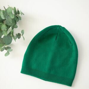 Emerald Green Cashmere Blend Beanie